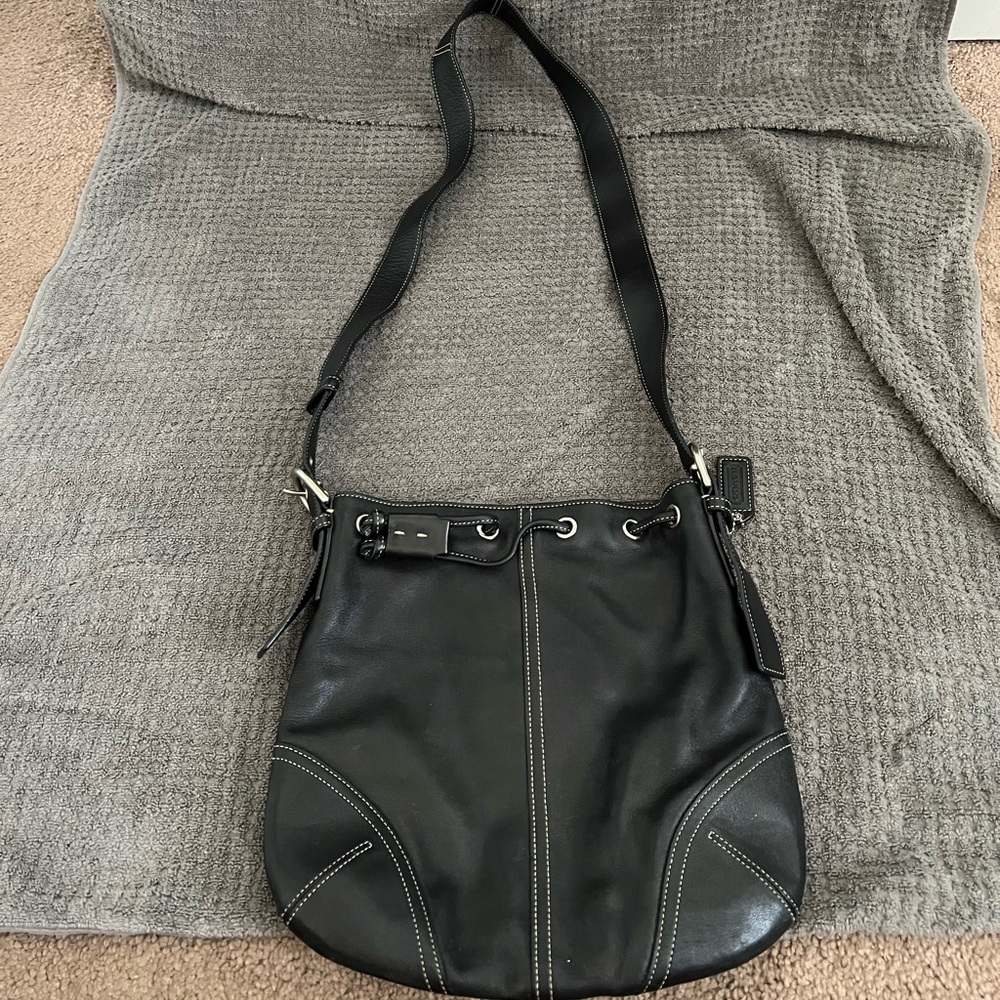 Coach Crossbody or over shoulder Duffle drawstring bag